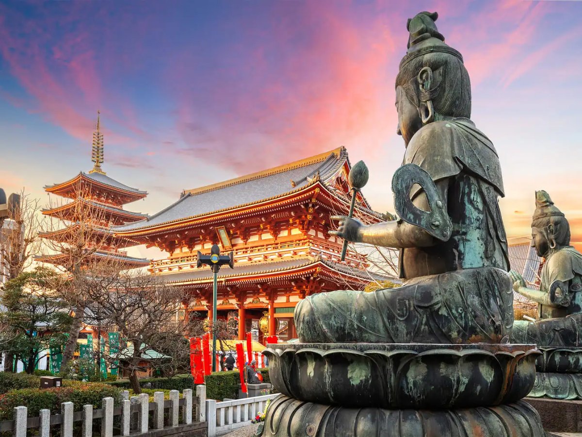 Senso-ji, Anime, temples, early night