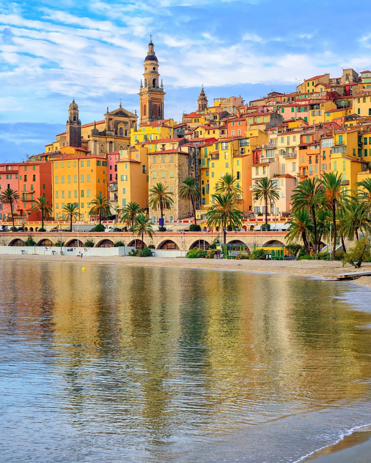 The coast of Menton in the French Riviera